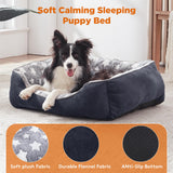 GASUR Dog Beds Small Plus Size, Small Dog Bed Washable, Orthopedic Pet Sofa Bed, Pet Cuddler Anti-Slip Bottom, Soft Calming Sleeping Warming Puppy Bed (S Plus (25"x 21"x 8"), Black)