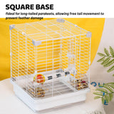 14.6" Portable Travel Bird Cage, Parrot Cage, Ample Room for Tail Movement, with Food Box, Perch, Water Bottle, for Vet Visit, Short Trip, Parakeet, Cockatiel, Budgie, Small Medium Birds
