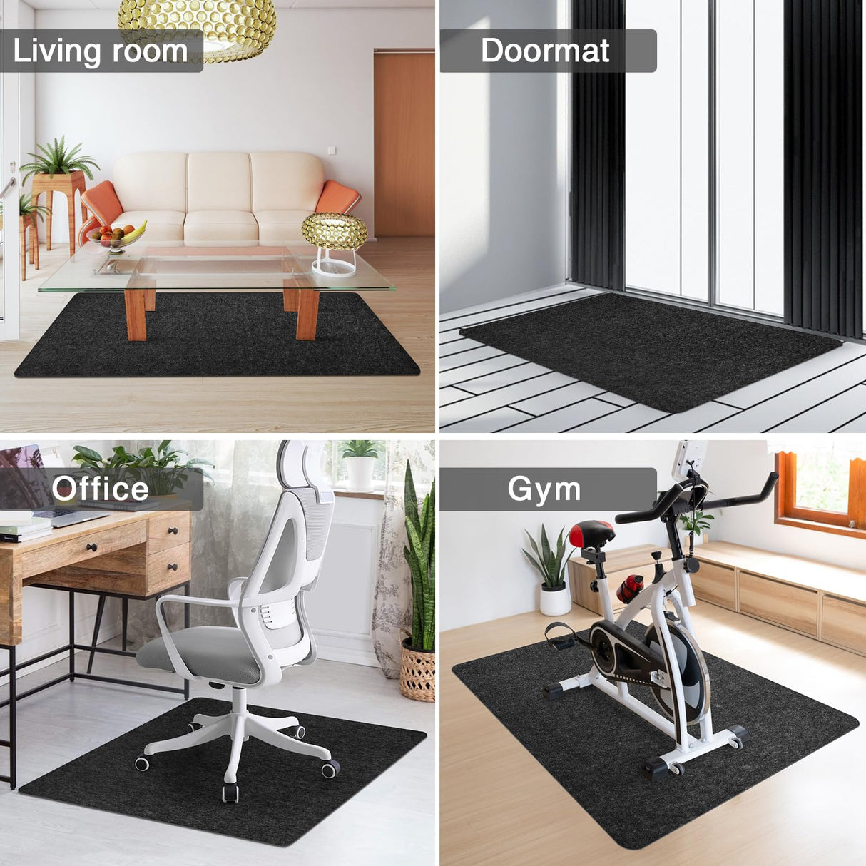 Placoot Desk Chair Mat for Hardwood Floor & Tile 55"x35" Office Chair Mat for Rolling Chairs Large Anti-Slip-Recyclable Material Computer Chair Mat Rug for Office/Home