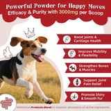 ZEBORA Glucosamine for Dogs - Joint Supplement for Dogs - Glucosamine Chondroitin, MSM, Omega-3, Collagen, Dog Hip and Joint Pain Relief, Support Mobility, Cartilage for Small & Large Breeds, 270g