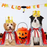 GOYOSWA Dog King Costume, Dog Halloween Costumes King Cloak and Crown Set Funny King Prince Costume for Small Medium Large Dogs (Small)