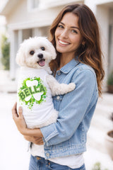 Lucky Clover Personalized Dog Shirt, Cute St. Patrick's Day Dog Shirt, Green Clover St. Patty's Day Shirt for Dogs, St. Patrick's Day Shirt for Dogs, Clothes for Pets (4XL 50-70 lbs)