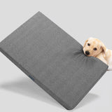 Veehoo Chew Proof Dog Bed for Crate, Indestructible Dog Crate Bed for Aggresive Chewers, Extra Large XXL Tough Chew Resistant Pet Pad with Hidden Zipper, Removable Washable Cover