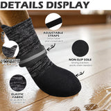 EXPAWLORER Anti Slip Dog Socks to Prevent Licking Paws, Shoes for Winter Snow, Boots & Paw Protectors with Grippers, Waterproof Booties for Hardwood Floors for Small Medium Large Senior Dogs Black S