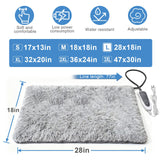 GOLOPET Dog Heating Pad 28x18 in with Smart Thermostat Switch and Power Line Protection Tube,Obtained MET and UL Dual Certification,Waterproof Puppy Heating Pad- Gray 1