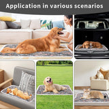 Dekeyoo Dog Crate Mat, Soft Reversible Pet Bed Pad with Short Plush, 60x90cm, 2cm Thick, Machine Washable Mat for Small Dogs and Cats, Fits 90cm Crates