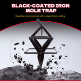 Mole Traps 2 Pack, Scissor Mole Trap that Kill Best，Mole Traps for Lawns Ground，Easy Step Mole Trap，Black Coated