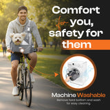 MOKARU Small Dog Sling Carrier Bag, Hands-Free Dog Carrier Sling with Safety Buckle, Breathable Mesh, Adjustable Strap, Padded Back, Storage Pockets, Pet Carrier for Dogs, Cats, Puppies up to 8–10 lbs