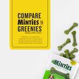 Minties Dental Chews for Dogs, 40 Count, Vet-Recommended Mint-Flavored Dental Dog Treats for Medium Dogs, Bones Clean Teeth, Fight Bad Breath, and Removes Plaque and Tartar