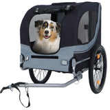 Large Dog Bike Trailer, 88 LB Capacity Pet Cart Bicycle, All-Terrain Pet Carrier, Cargo Carrier, Durable Steel Frame for Travel, Cycling, Outdoor Adventures, Black