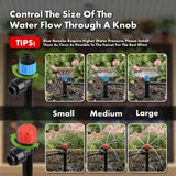 Drip Irrigation System 230FT Quick-Connect Drip Irrigation Kit with 1/4 inch 1/2 inch Irrigation Tubing Hose and Accessories for Lawn Raised Bed Greenhouse Plant Watering System