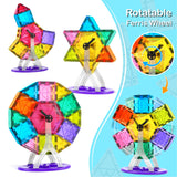 Jasonwell Magnetic Tiles Building Blocks Set for Boys Girls Preschool Educational Magnet Construction Kit Stacking STEM Toys Christmas Birthday Gifts for Kids Toddlers 3 4 5 6 7 8 9 10 + Year Old