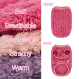 XPUDAC 3 Pack Dog Sweater, Dog Winter Coat with Cute Pattens Pullover Stretchy Fleece Pet Sweaters for Small Medium Dogs Girl boy- 4XL