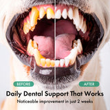 Dog Dental Powder – Dog Breath Freshener – Plaque Off and Tartar Remover for Dogs, Bad Breath Treatment, Natural Tooth Cleaning Powder for Dogs of All Breeds – Oral Care Supplement – Duck Flavor