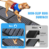 Folding Dog Ramp for Cars, 63"x17" Large Dog Ramp for SUV & Truck, Non-Slip Surface & Side Handle, Portable Pet Ramp