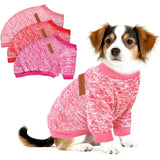 3 Pack Christmas Dog Sweaters for Small Dogs - Warm Fleece Unisex Puppy Sweater Outfit, Cute Cozy Thermal Winter Clothes for Small Breed Puppies & Cats