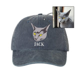 Giantbighands Custom Embroidered Pet Hat with Photo, Gifts Christmas for Men, Women, Fathers Day Cap, Gifts for Dog Lovers, Personalized Dad Hats, Custom Pet Cap, Dog Baseball Hats, Cat Mom Hat