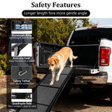 Jwevvie 67" x 20" Dog Ramp for Car, Folding Pet Stair Ramps for Truck, SUV, Portable Pet Steps Load-Bearing 200LBS with Non-Slip Surface