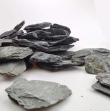 Voulosimi Natural Slate Rocks PH Neutral Stone Perfect Rocks for Aquariums, Landscaping Model,Tank Decoration,Amphibian Enclosures (12 LB, 5-7 inch)