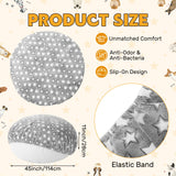 Youyole Large Washable Round Dog Bed Cover Replacement Waterproof 45 x 45 x 11 in Round Donut Bed Cover for Dog Soft Gray Pet Beds Protector Sheet with Lovely Star Print for Donut Beds & Pet Couch