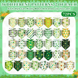 Bulyoou 72 Pcs St Patrick's Dog Bandanas Bulk Shamrock Bandanas for Dog Adjustable Washable Pet Triangle Scarf Soft Kerchief Bib for St Patrick's Holiday Pet Costume Accessories
