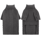 Preferhouse Large Dog Sweaters, Pet Sweaters for Large Dogs, Pets Sweatshirt Apparel Turtleneck Pullover Winter Pitbull, Samoyed (Darkgrey, L
