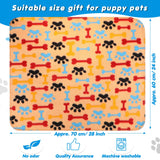 Chumia 28 Pieces Puppy Blanket Bulk Small Fleece Pet Blanket for Puppy Dogs Kitten Cats Pets Soft Warm Paw Print Sleep Mat Bed Covers, 28 Styles(23.6 x 27.6 Inch)