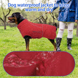 MIGOHI Waterproof Dog Jacket,XL Dog Coat,Reflective XL Fleece Jacket for Dogs,Extra Large Winter Coat Snowsuit,Large Snow Clothes for Dogs Male Female,Australian Shepherd,Beagle,XL,Red
