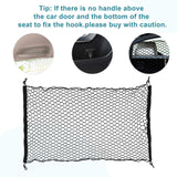 GLIDESMOOTH Dog Car Net Barrier, Hook Pet Divider - Black, 47.24"x27.56"