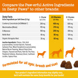 Zesty Paws Cranberry Supplement for Dogs - Bladder Control for Dogs - Urinary Tract Support - Cranberry Chews with D-Mannose, Vitamin B6 & L-Arginine - Immune & Gut Support - Bacon - 90 Count