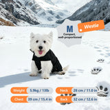 Dog Puffer Jacket for Small & Medium Dogs, Waterproof Windproof Warm Dog Winter Coat, Lightweight Cold Weather Pet Vest with Leash Hole and Adjustable Fit, Black, L