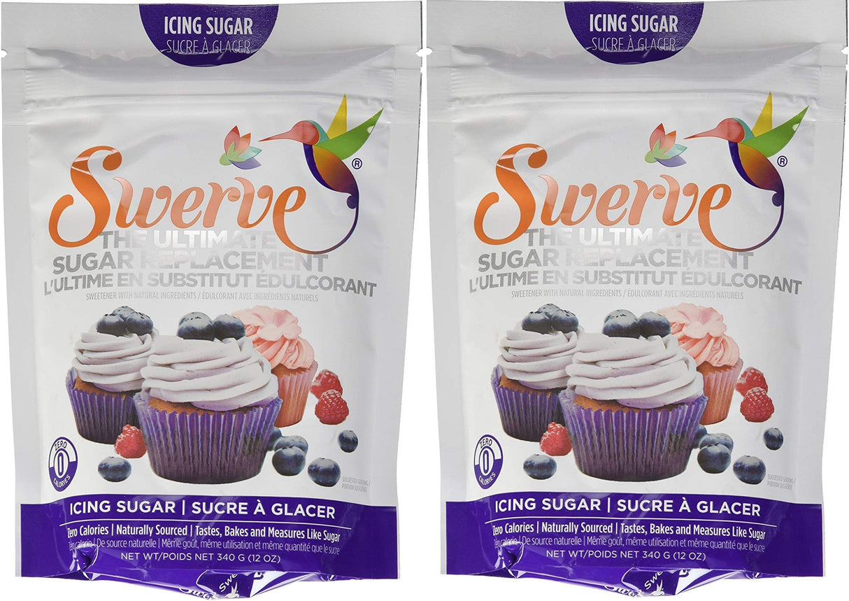 SWERVE The Ultimate Sugar Replacement - Icing Sugar, 340 Grams (2 Pack)