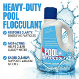 Pool Flocculant Clarifier – 3 L (101.5 fl oz) – Heavy-Duty Pool Clarifier, Drop & Vac Cloudy Water Treatment, Particle Settling Support, Inground & Above Ground Compatible – BubbyShine