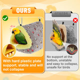 MEWTOGO Medium Winter Warm Bird Nest for Cage - Comfortable Birds Bed with Support Plate, Hanging Shed Hideaway Hammock Hut Gift for Macaws African Grey Amazon Parrots