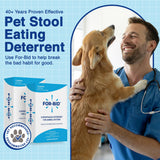 For-Bid Stool Eating Deterrent for Dogs & Cats – Vet-Recommended Coprophagia Deterrent for Dogs for 50+ Years – Effective, Pet Safe, Helps Reduce Odors & Won't Alter Food Taste – Made in The USA