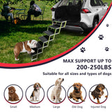 PENSUN Dog Ramps for Small & Big Dogs Portable Folding Pet Stairs with Nonslip Surface Foldable Truck Ramp Stairs for Car, SUV and Trucks, Supports Up to 250LBS, 6 Steps