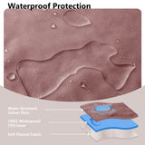 Tuffeel Waterproof Blanket for Bed King Size, Leak Proof Dog Couch Blankets Reversible, Pet Throw Sofa Furniture Protector Machine Washable-82 x108,Burgundy Red+Cream
