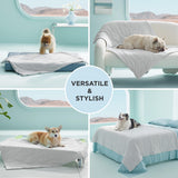 Bedsure Premium Cooling Blanket for Medium Dog - Q-MAX>0.5, Breathable Summer Washable Cold Pet Throw Blanket, Soft Durable Self Cooling Cat Mat for Hot Weather, Pearl Grey, 30x40