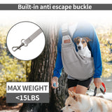 RXHOSIGAY Small Pet Carrier Pouch Sling for Daily with Adjustable Strap Pocket Safety Buckle for Puppy Dog Papoose and Cat Kitten Grey