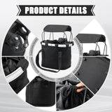 SilTriangle 11lbs Dog Bike Basket with Sun Shade Removable Small Pet Cat Dog Carrier Quick Release Bicycle Handlebar Front Basket Detachable Cycling Picnic Bag for Commuting Shopping Camping