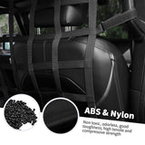 Rear Seat Cargo Net Pet Barrier Compatible with Jeep Wrangler JK JL Gladiator JT 2 Door 4 Door 2007-2023 (Black)