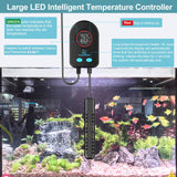 Submersible Aquarium Heater 100W/200W/300W/500W, Fish Tank Heater with high-Temperature Protection and Turtle Tank Heater with Automatic Power-Off When Leaving seawater or Freshwater