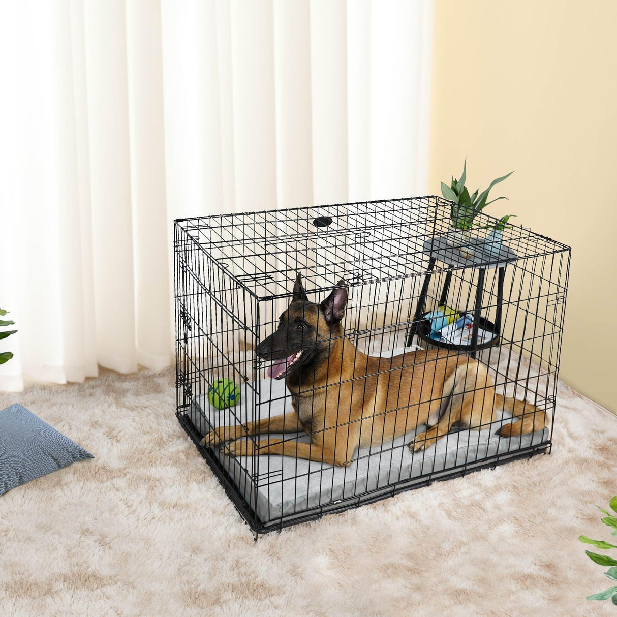 Explore Land Waterproof Dog Bed Cover Machine Washable Fluffy Dog Bed Replacement Cover, 36Lx27Wx4H inch, Gray