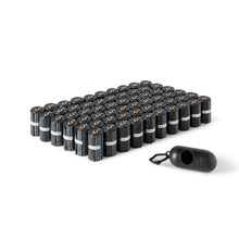 Load image into Gallery viewer, Amazon Basics Dog Poop Bags with Dispenser, 900 Count, Enhanced for Guaranteed Leakproof, Unscented, Includes Leash Clip
