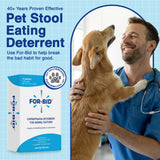 For-Bid Stool Eating Deterrent for Dogs & Cats – Vet-Recommended Coprophagia Deterrent for Dogs for 50+ Years – Effective, Pet Safe, Helps Reduce Odors & Won't Alter Food Taste – Made in The USA