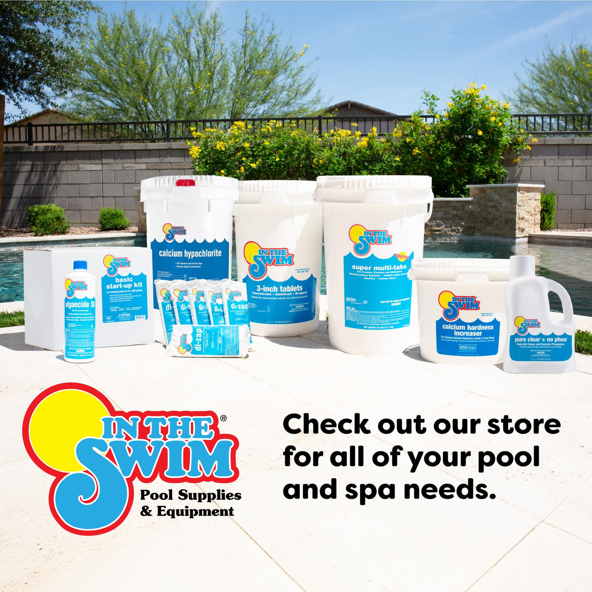 In The Swim Black Algaecide – Eradicates Black Algae in Swimming Pools - Copper Sulfate Pentahydrate - 1 Quart