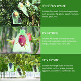 Toolifer 100 Pcs Fruit Protection Bags, 8''×12'' Vegetable Protection Bags Fruit Netting Bags with Drawstring, Fruit Tree Fruit Cover Bags Reusable Netting Bird Pest Barrier Bags for Garden Orchard
