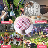 SEIS 3 Pcs Dog Berets Fashion Pet Hat French Artist Cat Cap Baseball Cap for Party Birthday Wedding Photo (L, Stripe)