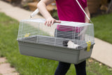 Prevue Pet Products Small Animal Travel Carrier - Hamster, Bird, Parakeet, Gerbil, Rabbit, Ferret, Guinea Pig, & Rat Carrier, Easy Pet Transportation, Travel Bird Cage, Lightweight & Portable - Gray