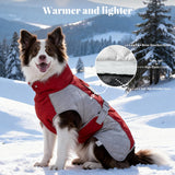 BECROWM Dog Coat Dogs Jacket Waterproof Reflective Adjustable Dog-Winter Coats for Small/Medium/Large Dogs Dachshund Coat-(Red, X-Large)